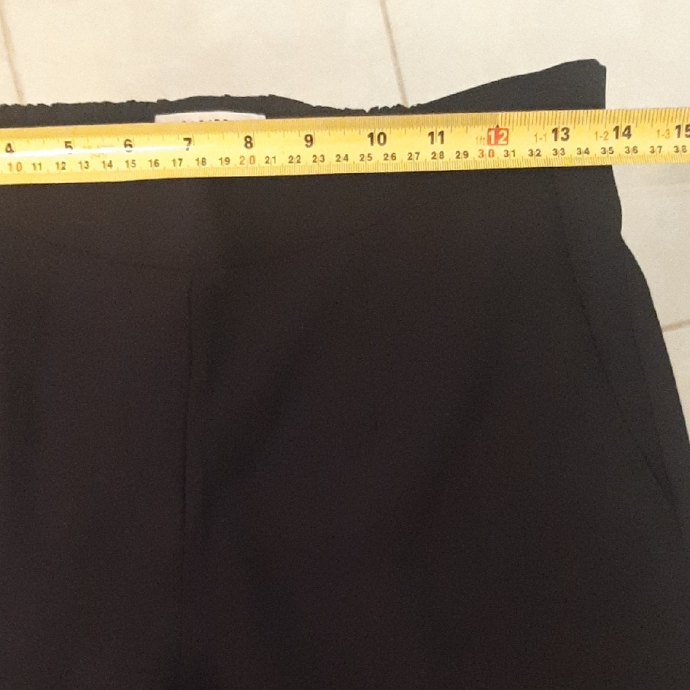 Babaton🖤Black DRESS PANTS with FRONT SIDE POCKETS🖤ELASTICat BACK WAISTBND Sx 6 - Picture 6 of 9
